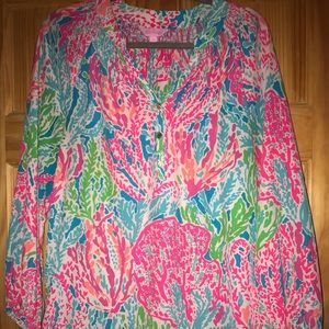 Lilly Pulitzer let’s cha cha Elsa top size large